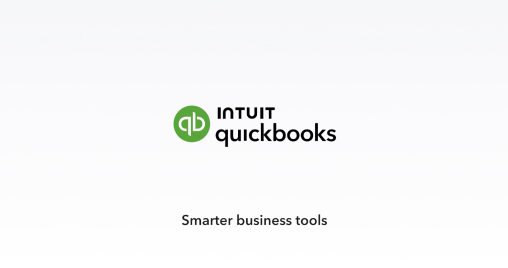 quickbooks logo on a light gray background