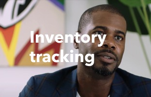 image of a man with “inventory tracking” over his face