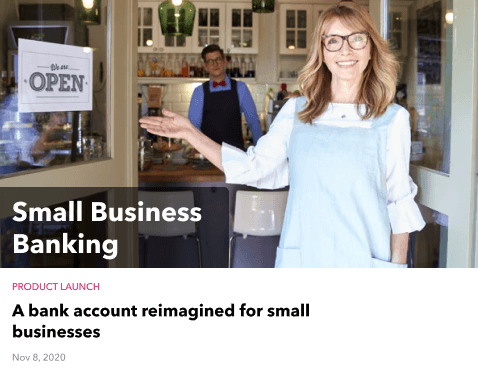 Generic small business owner stock photo with text overlay