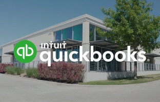 Example of how to apply the QuickBooks logo over video