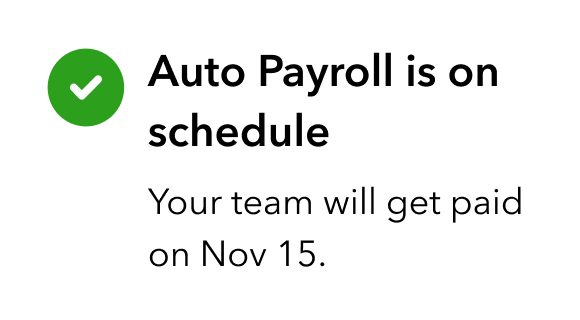 Auto payroll feature