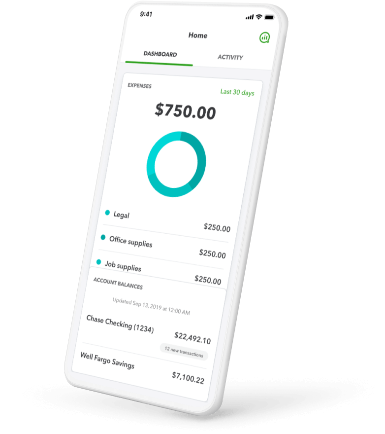 QBO mobile expenses feature.