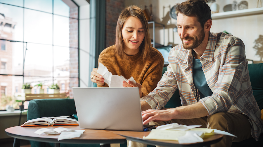 A tax professional going over tax reform with a client.