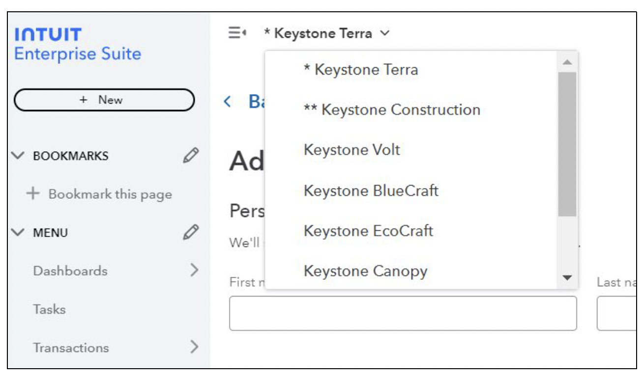 Key features of Intuit Enterprise Suite for accountants