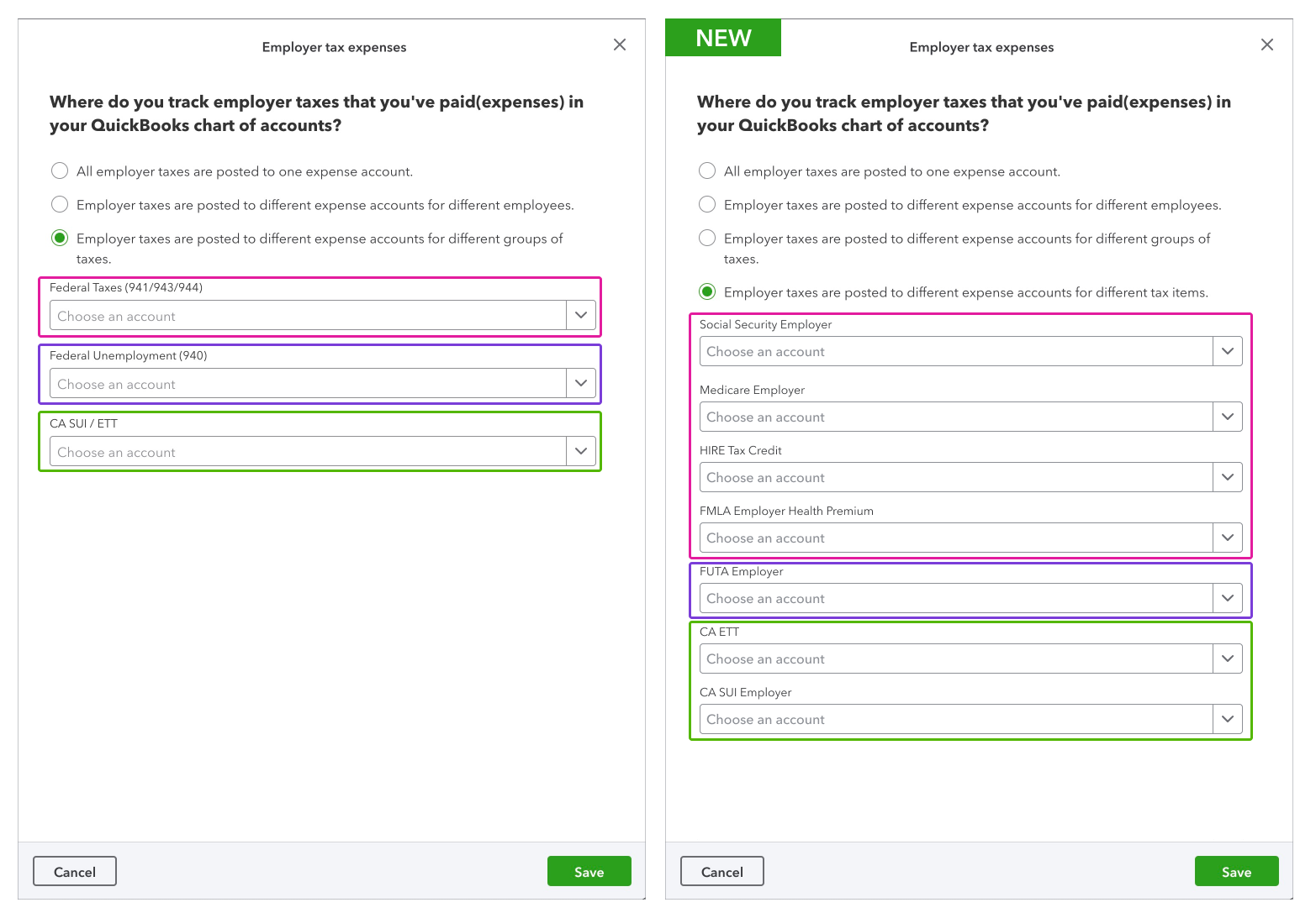 tax liability mapping in QuickBooks