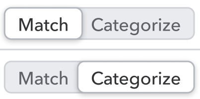 Match and categorisation switch.  