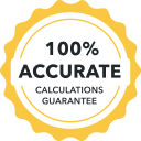 Maximum refund guarantee badge 100% accurate calculations guarantee badge 60-day money-back guarantee badge