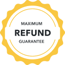 Maximum refund guarantee badge 100% accurate calculations guarantee badge 60-day money-back guarantee badge