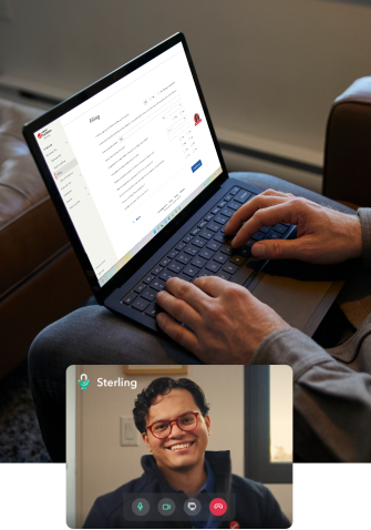man on a laptop