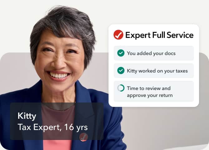 Kitty, A TurboTax expert with 16 years of experience, reviewing your taxes with you before she files them on your behalf.