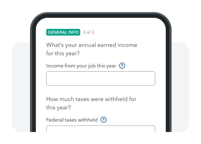 A TurboTax TaxCaster product screen asking questions about your sources of income in order to accurately estimate your tax refund.