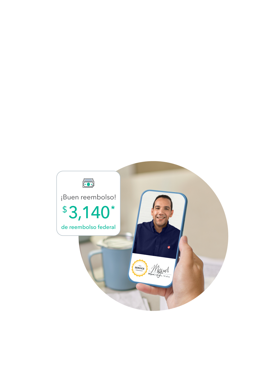 Miguel, experto en impuestos bilingüe, le ayuda a su cliente a obtener un reembolso de $3,140.